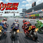 鈴鹿サーキットでバイクレースの風景